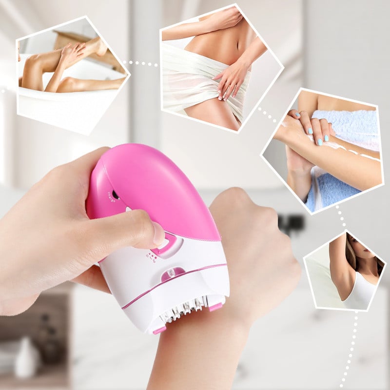 Épilateur électrique Smooth Glide pour femme, 2 vitesses et lumière LED