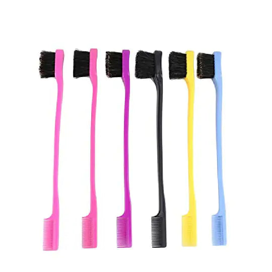 Double-Ended Toothbrush Style Eyebrow and Hair Brush