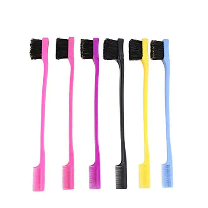 Double-Ended Toothbrush Style Eyebrow and Hair Brush