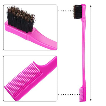 Double-Ended Toothbrush Style Eyebrow and Hair Brush